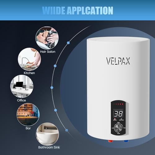 Electric Water Heater,Lage Capacity 50L,With Digital Display,Adjustable Temperature,Accessories,Suitable For Kitchens,Bars,Hairdressing Salons,Offices,Etc. [Round] - 9
