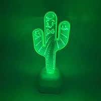 Vista 6 de Luz nocturna de espejo 3D de piña - Luz de túnel de espejo infinito