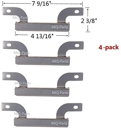 Hongso CTI425 (4-Pack) Stainless Steel Burner Replacement for Select Brinkmann and Charmglow Gas Grill Models (7.5625 x 2.375 inch)