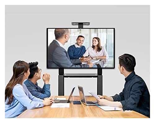 Soporte móvil para TV ajustable con ruedas negro miniatura 1