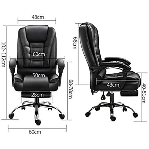 Fauteuil pivotant inclinable YRYRYW pour bureau et télétravail