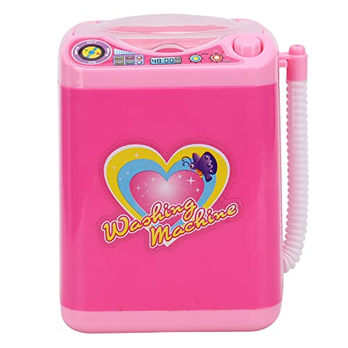 Sunicon Mini Toy Washing Machine, Plastic Electric Automatic Washing Machine Sponge Cleaning Toy Dollhouse Furniture Pretend Play Household Appliance for Children Birthday Present