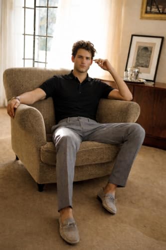 Image of Louis Philippe Men's Slim Fit 5 Pocket Made of Stretch Fabric Solid Casual Trouser