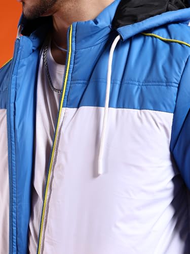Image of The Indian Garage Co Men Regular Fit Colourblocked Bomber Jackets