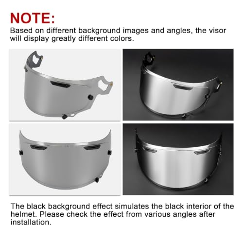 Image of PSLER Shatterproof Helmet Visor for Regent X Corsair-X,Silver-Mirror