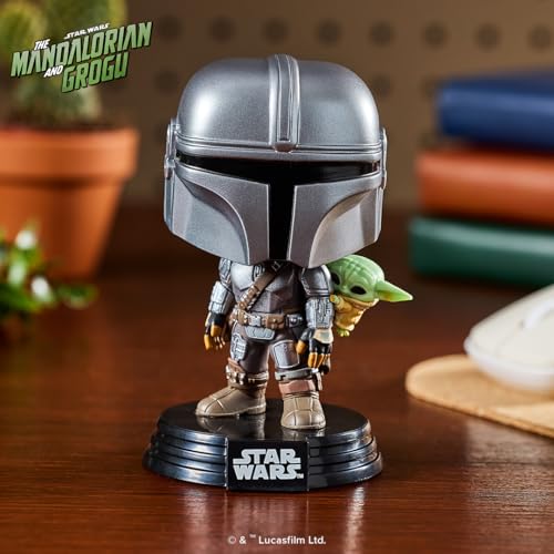 Image of Funko POP! Star Wars: The Mandalorian with Grogu, On Back