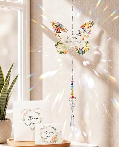 Birthday Gifts for Nanny Acrylic Crystal Suncatcher Nan Presents Ornament