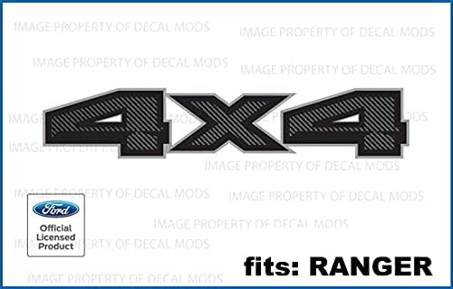 Calcomanías Mods 4 x 4 de fibra de carbono negro calcomanías para Ford Ranger (2019-2020)  FCFB (juego de 2) oficial