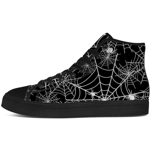 Spider Web High Top Canvas Shoes for Men Women High Top Sneakers Lace Up Casual Shoes Gifts for Boyfriend Girlfriend3