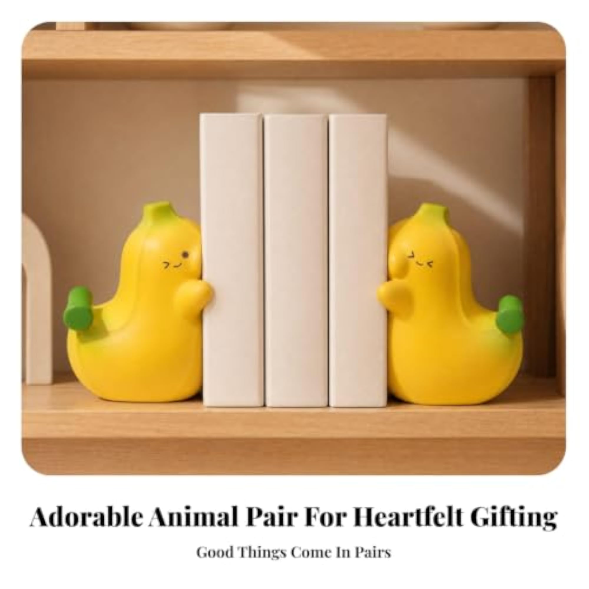 Playful Bookend with Decorative Facial Details
