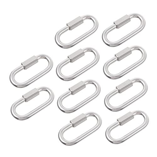 Alipis 10Pcs Heavy Duty Chain Link Hook Clips Secure Trailer Safety Chain Connectors Easy Install High Performance