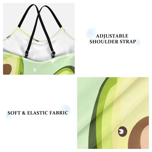 KLL Funny Avocado Girls' 1 Piece Swimsuits Summer Swimming Suits Adjustable Strap Cute3