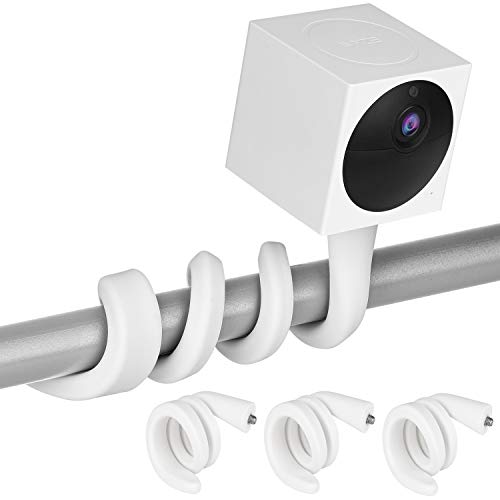 3Pack Twist Mount for Wyze Cam Outdoor, Flexible Gooseneck Mounting Bracket to Attach Your Camera Anywhere with No Tools - White