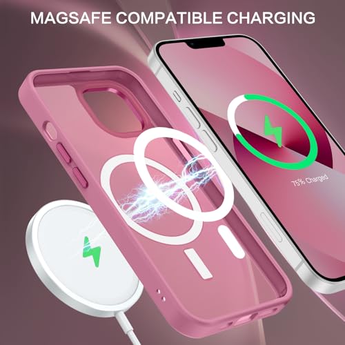 Coque iPhone 13 et 14 violette mate compatible MagSafe antichoc 6,1 pouces - 4