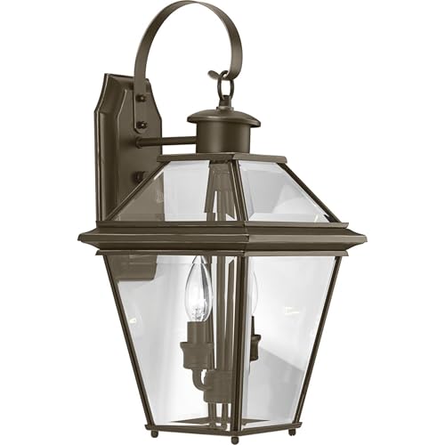 Progress Lighting P6616-20 Burlington Two-Light Med Wall Lantern, Oil Rubbed Bronze