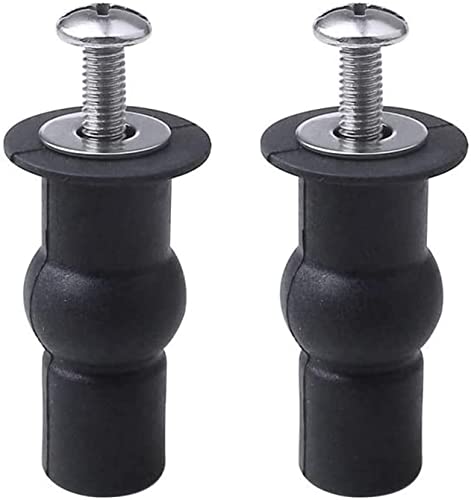 Universal 2PCS Toilet Seat Hinges Screws, Toilet Seat Top Fixing Part,Toilet Lid Screws Rubber Top...