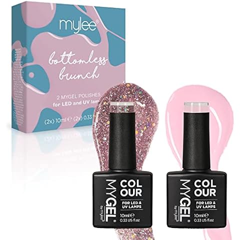 Set de Esmalte de Uñas en Gel MyGel Pink & Glitter Duo Cover