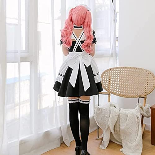 CarolynDesign Japanese Girl Anime Cosplay Costume Maid Ladies French Apron Apparel Set Sailor School JK Clothing - Image 4