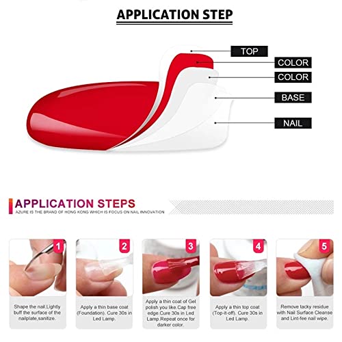 COSLIFESTORE 4-Piece Gel Base, Top & Matte Top Coat Set 7.5ml 3
