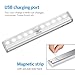AMIR Upgraded Motion Sensing Closet Lights, DIY Stick-on Anywhere, 10 LED Night Light for Cabinet, Closet, Wardrobe, Stairs, Step Light with Magnetic Strip (USB Rechargeable - Pack of 3)