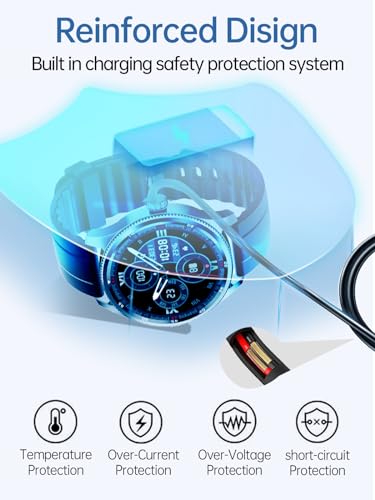 WUNIAK Compatible for TOOBUR IDW23 Smart Watch Charger,Magnetic USB Charging Cable Replacement Charger for IDW23 Smartwatch Accessories