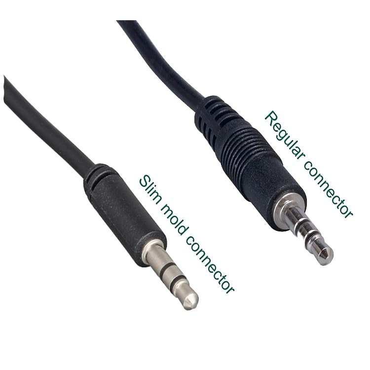 Cable aux 3.5mm estéreo macho a macho 3 pies negro miniatura 2