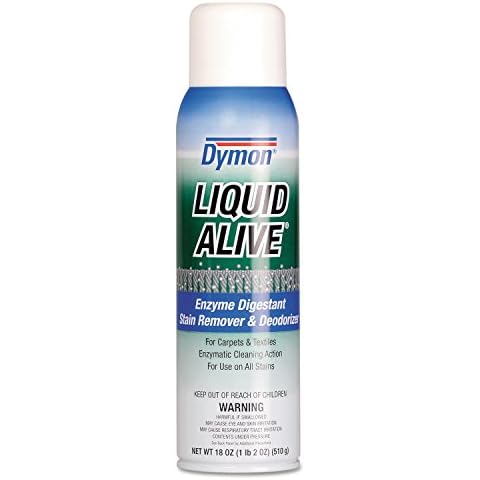 Dymon 33420 LIQUID ALIVE Carpet Cleaner/Deodorizer, 20oz, Aerosol Cover