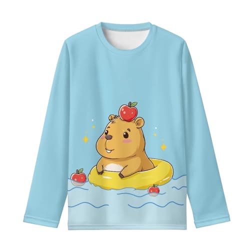 Image of Girls Long Sleeve Shirts Casual Crewneck Soft T-shirts for Girls 3-16 Years Old