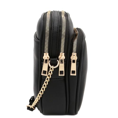 Image of FashionPuzzle Multi Pocket PU Leather Casual Medium Crossbody Bag with Adjustable Strap
