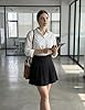 DRESS NICES Women Pleated Skirt A-Line Short Mini Basic Skirt School Uniform Cheerleader Skirts Skater Skirt Black L #4