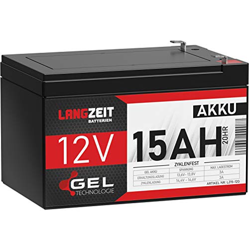 Langzeit Batterien LZ GEL 12V 15Ah Akku