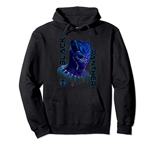 Marvel Black Panther Movie Geo Tech Purple Portrait Sudadera con Capucha