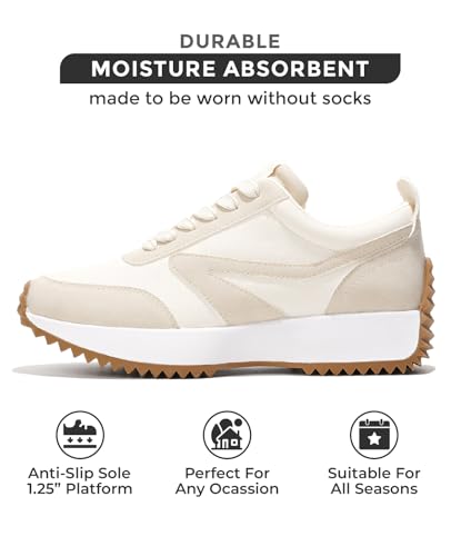 Project Cloud Womens Sneakers - Memory Foam Insole and Lightweight Spring Shoes - Non-Slip Lace Up Trendy Shoes - Fashion Sneakers for Women 20253