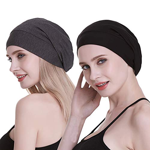Gorro de dormir con forro de seda, tamaño extra grande, cabello encrespado