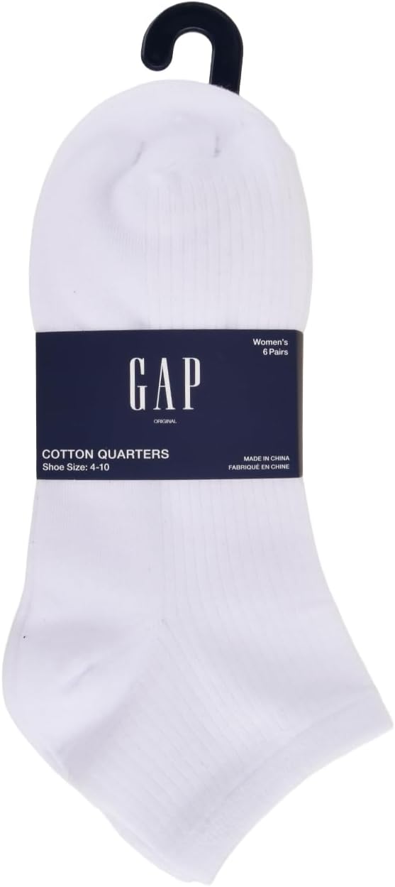 GAP Womens Ribbed Quarter Cut Socks
