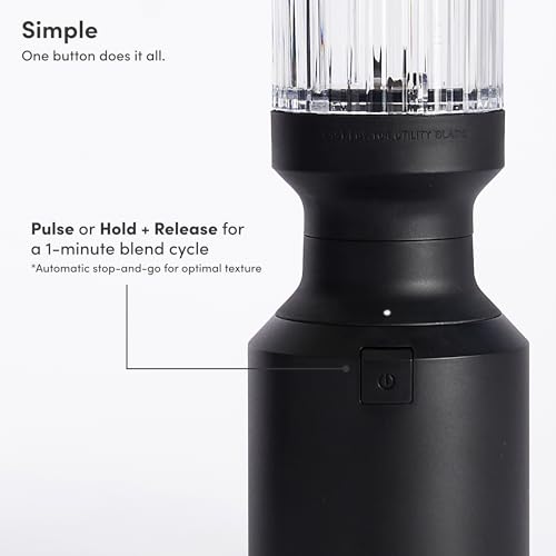 The Beast Mini Blender | Mini Countertop Kitchen Blender | Blend Smoothies and Shakes, Dressings, Sauces, Dips | Straw Cap and Straws Included | 600W (Carbon Black) - Image 4