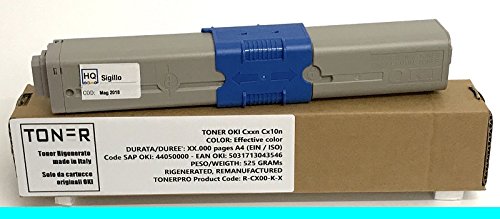 Toner OKI C310 310 C330 C331 C510 C511 C530 C531 MC351 MC352 MC361 MC362 MC561 MC562 dn dnw - Ciano - 2.000 Pagine - Cod OKI 44469706 - Rigenerato Mad