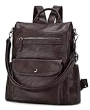 VX VONXURY Mochila Antirrobo Mujer de Cuero PU Mochila Mujer Casual con Correa Desmontable Bolso de Hombro para Escuela Viaje Trabajo