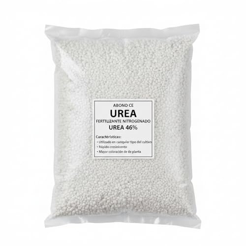 Suinga 1 Kg FERTILIZANTE NITROGENADO UREA 46%. Utilizado en cualquier tipo de cultivo, rápido crecimiento y una mayor coloración de la planta.