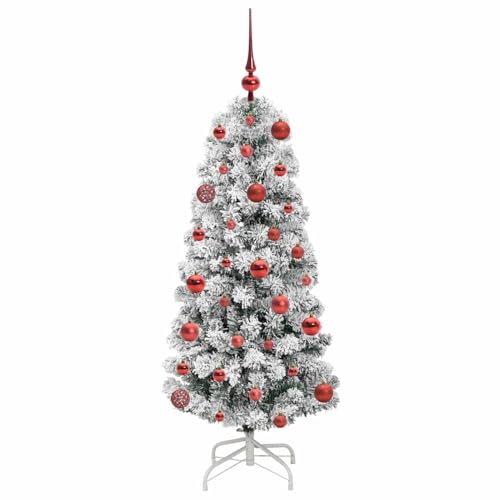 Árbol de Navidad con luces LED Tidyard, pino artificial verde y blanco con 8 modos 5