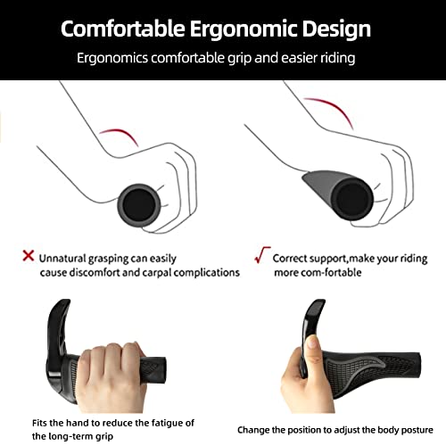 ROCKBROS Ergonomics Non-Slip Bike Handlebar for BMX/MTB/Scooter - image 4