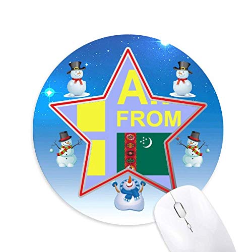 je suis du turkménistan bonhomme de neige, tapis de souris série star mat