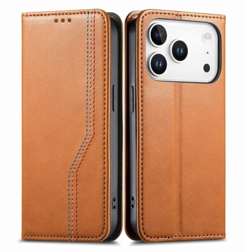 Étui portefeuille iPhone 17 Air orange avec dragonne pour vos sorties