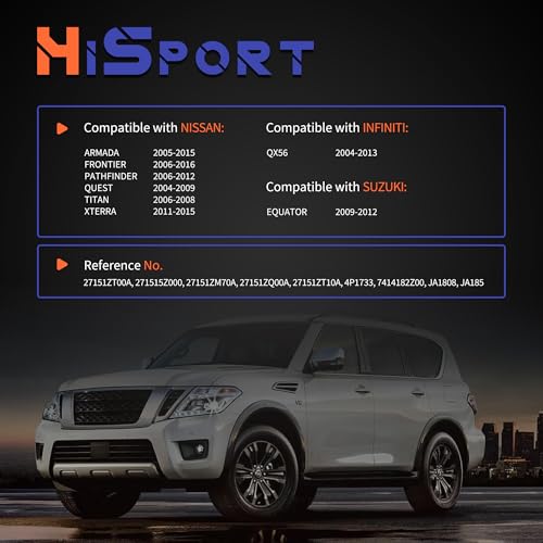 Image of HiSport HVAC Heater Blower Motor Fan Resistor - 27151ZQ00A Compatible with Nissan Infiniti QX56 QX80 Armada Quest Replaces# 27151-ZT00A 27151-ZM70A 27151-ZQ00A RU792 JA1808 4P1686