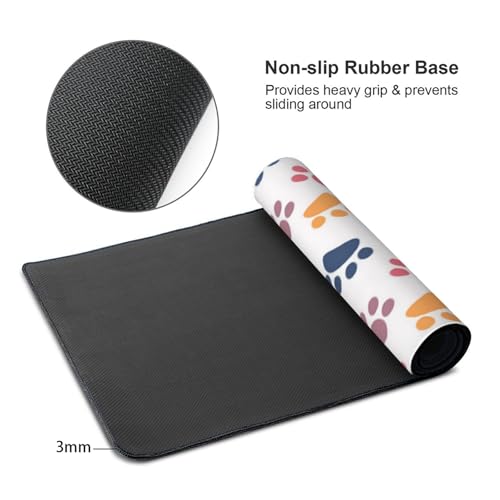 Tapis de souris grand format pour ordinateur et bureau gaming design patte - 4