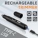 Venpow Rechargeable Ear and Nose Hair Trimmer - 2023 Professional Painless Eyebrow & Facial Hair Trimmer for Men Women, Powerful Motor and Dual-Edge Blades for Smoother Cutting, Black