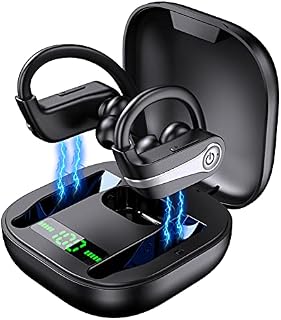 Wireless Earbuds, Wireless Headphones Sport Bluetooth 5.1 Headphones In Ear with Mic, IP7 Waterproof Wireless Earphones Deep Bass Noise Cancelling, 50H Ear Buds with LED Display, Headsets for Running