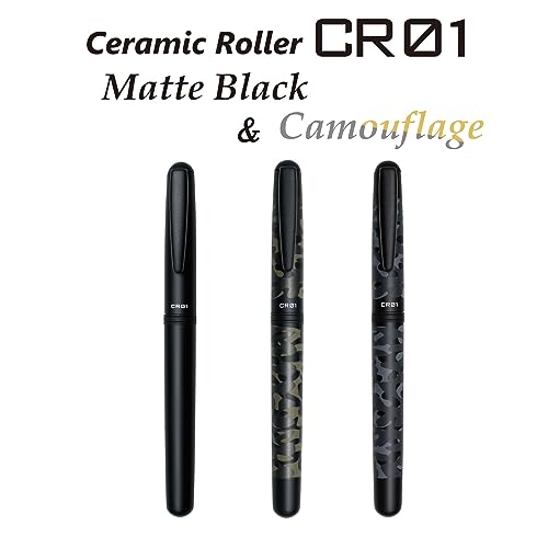 Image of OHTO CR01 Ceramic Roller Pen Camouflage Black with 0.7mm Blue Ink,Refillable Smooth Writing Pen with Ergonomic Grip, Durable Metal Body - Ideal for Professional & Students for Everyday [Without Box]
