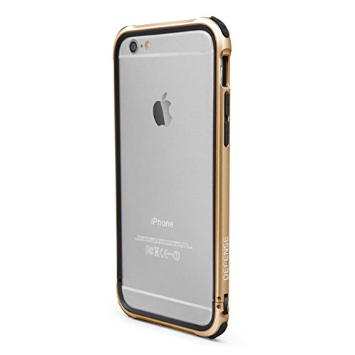 iPhone 6s/6 Plus X-Doria Defense Gear [Military Grade Drop Protection] TPU and Aluminum Protective Bumper, Gold