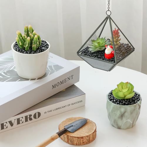 Image of T4U Tumbled Chips Stones Crushed Black Gravels 2 LB, Irregular Shaped Natural Rock Pebbles, DIY Polished Rocks for Potted Plant, Bonsai, Vase Fillers Aquarium Decoration, Aquarium Gravel Rocks